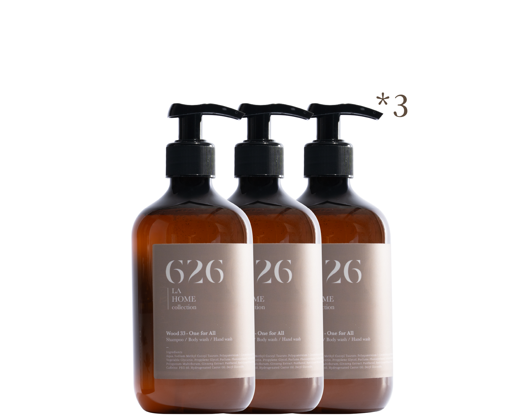 Wood 33-檀木33 沐浴露 3件組